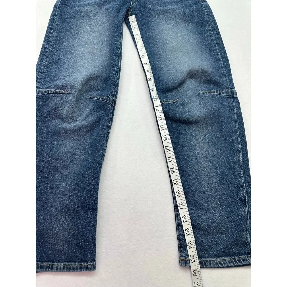 Pilcro Anthropologie High Rise Tapered Boyfriend Jeans Size 25 Medium Wash Denim